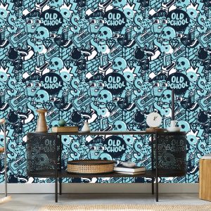 Papier Peint Graffiti Avec Des Crânes – Image 5