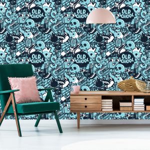 Papier Peint Graffiti Avec Des Crânes – Image 6