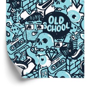 Papier Peint Graffiti Avec Des Crânes – Image 2