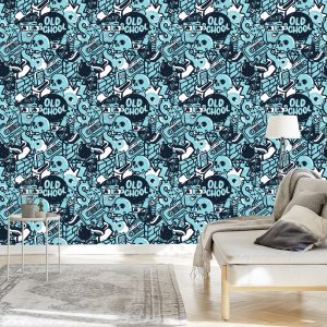 Papier Peint Graffiti Avec Des Crânes – Image 3