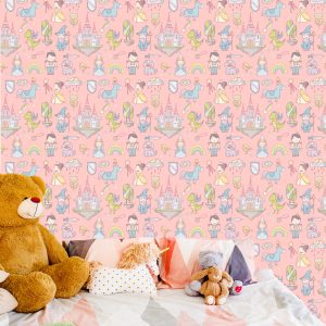 Papier Peint Contes De Fées Princesse Arc-En-Ciel Pour Chambre D'enfant – Image 6