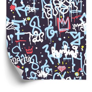 Papier Peint Graffiti Avec Des Diamants – Image 2