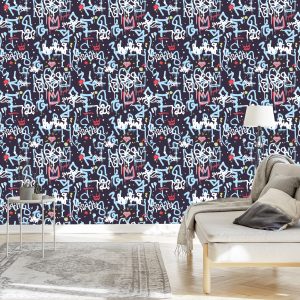 Papier Peint Graffiti Avec Des Diamants – Image 3