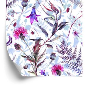 Papier Peint Fleurs Sauvages Aquarelles – Image 2