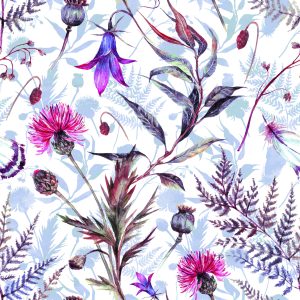 Papier Peint Fleurs Sauvages Aquarelles – Image 1