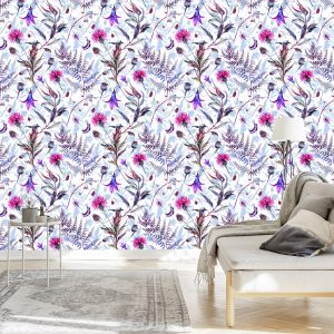 Papier Peint Fleurs Sauvages Aquarelles – Image 3