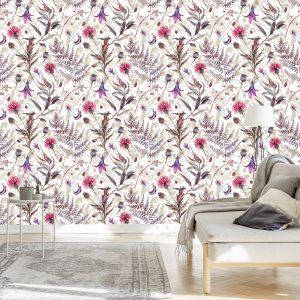 Papier Peint Fleurs Sauvages Aquarelles – Image 3