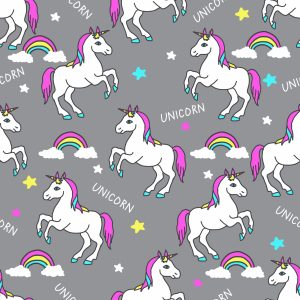 Papier Peint Pour Les Enfants - Licornes Arc-En-Ciel – Image 1