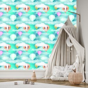 Papier Peint Ballons Derrière Les Nuages – Image 3