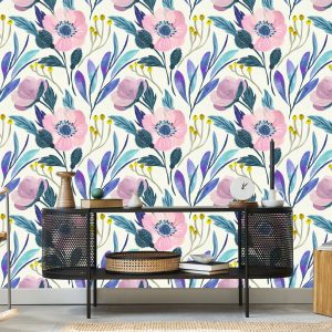 Papier Peint Fleurs Rétro Pastel – Image 5