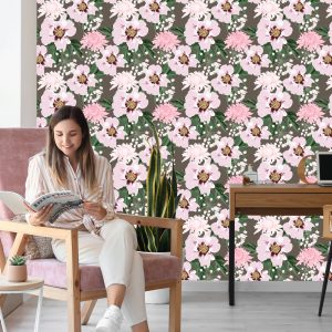 Papier Peint Beaux Chrysanthèmes Et Pivoines – Image 7