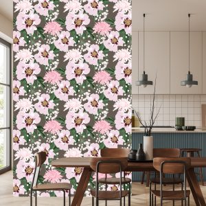 Papier Peint Beaux Chrysanthèmes Et Pivoines – Image 4
