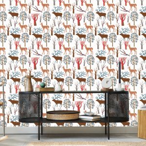 Papier Peint Pour Les Enfants - Animaux De La Forêt – Image 5