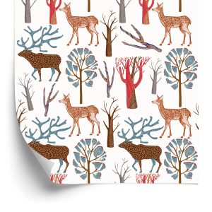 Papier Peint Pour Les Enfants - Animaux De La Forêt – Image 2