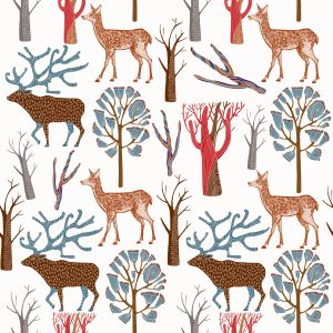 Papier Peint Pour Les Enfants - Animaux De La Forêt – Image 1