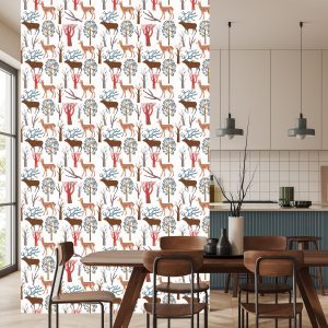 Papier Peint Pour Les Enfants - Animaux De La Forêt – Image 4
