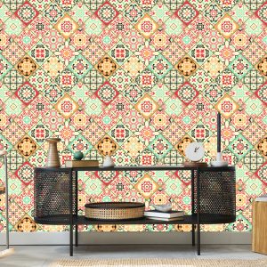 Papier Peint Carrelage Imitation Cuisine Orientale Mosaïque – Image 5
