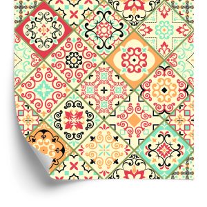 Papier Peint Carrelage Imitation Cuisine Orientale Mosaïque – Image 2