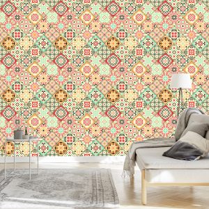 Papier Peint Carrelage Imitation Cuisine Orientale Mosaïque – Image 3