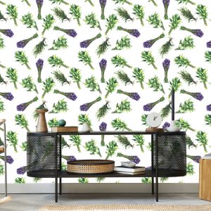 Papier Peint Lavande Parmi Les Herbes – Image 5