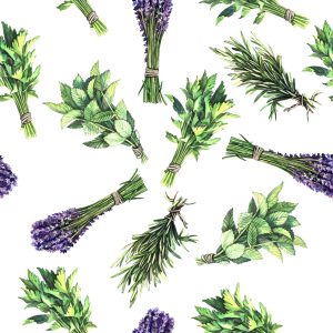 Papier Peint Lavande Parmi Les Herbes – Image 1