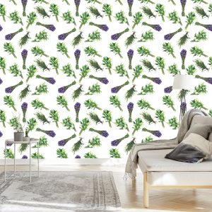 Papier Peint Lavande Parmi Les Herbes – Image 3