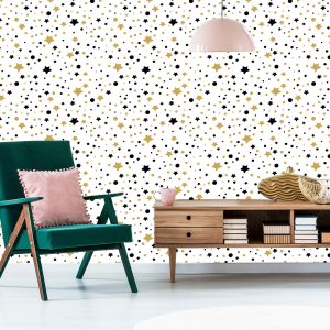 Papier Peint Pour Les Enfants - Étoiles Et Cercles – Image 6