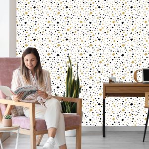 Papier Peint Pour Les Enfants - Étoiles Et Cercles – Image 7