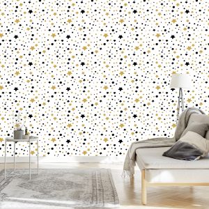 Papier Peint Pour Les Enfants - Étoiles Et Cercles – Image 3