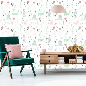 Papier Peint Pour Les Enfants - Renards Dans La Forêt – Image 6
