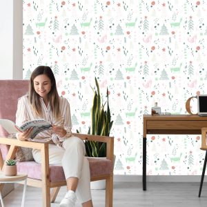 Papier Peint Pour Les Enfants - Renards Dans La Forêt – Image 7