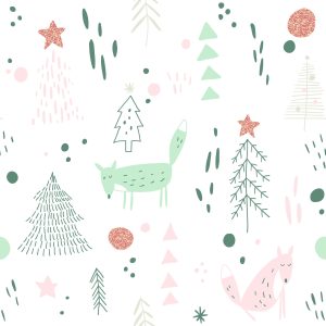 Papier Peint Pour Les Enfants - Renards Dans La Forêt – Image 1