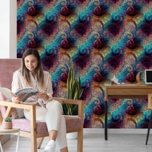 Papier Peint Mur Coloré Mosaïque Motifs Salle À Manger – Image 7