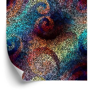 Papier Peint Mur Coloré Mosaïque Motifs Salle À Manger – Image 2