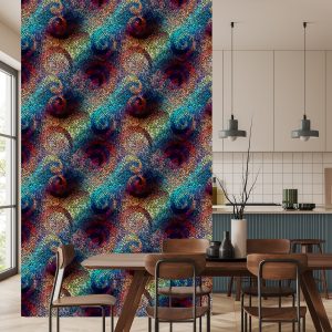 Papier Peint Mur Coloré Mosaïque Motifs Salle À Manger – Image 4
