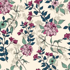 Papier Peint Fleurs Romantiques – Image 1