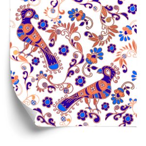 Papier Peint Ornements D'oiseaux Et De Plantes – Image 2