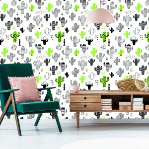 Papier Peint Cactus De Style Scandinave Pour Le Salon – Image 6