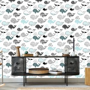 Papier Peint Pour Les Enfants - Baleines – Image 5