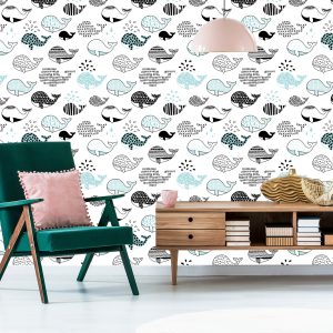 Papier Peint Pour Les Enfants - Baleines – Image 6