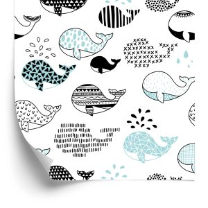 Papier Peint Pour Les Enfants - Baleines – Image 2