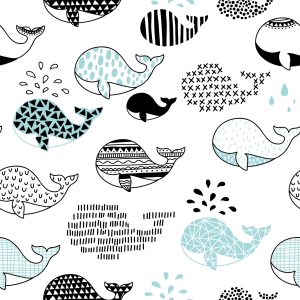 Papier Peint Pour Les Enfants - Baleines – Image 1