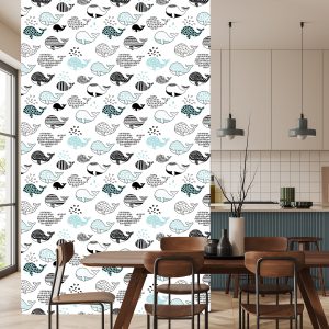 Papier Peint Pour Les Enfants - Baleines – Image 4