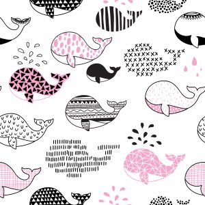 Papier Peint Pour Les Enfants - Baleines – Image 1