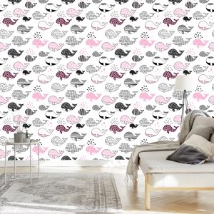 Papier Peint Pour Les Enfants - Baleines – Image 3