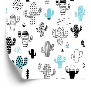Papier Peint Plantes Murales Cactus Style Scandinave – Image 2
