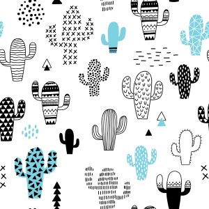 Papier Peint Plantes Murales Cactus Style Scandinave – Image 1