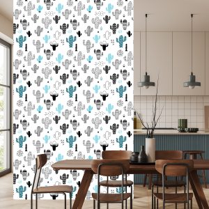 Papier Peint Plantes Murales Cactus Style Scandinave – Image 4
