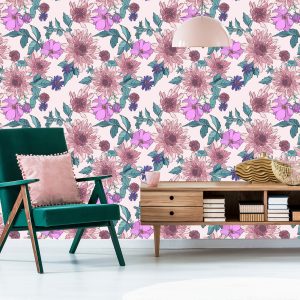 Papier Peint Asters Roses Et Dahlias – Image 6