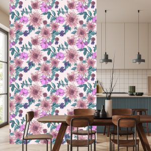 Papier Peint Asters Roses Et Dahlias – Image 4